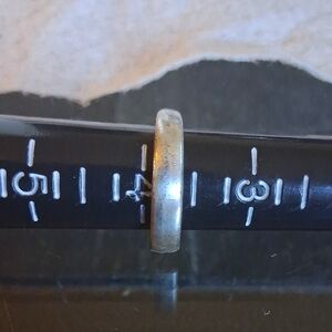 DAINTY SILVER COMMUNITY PLATE FORK TINE RING